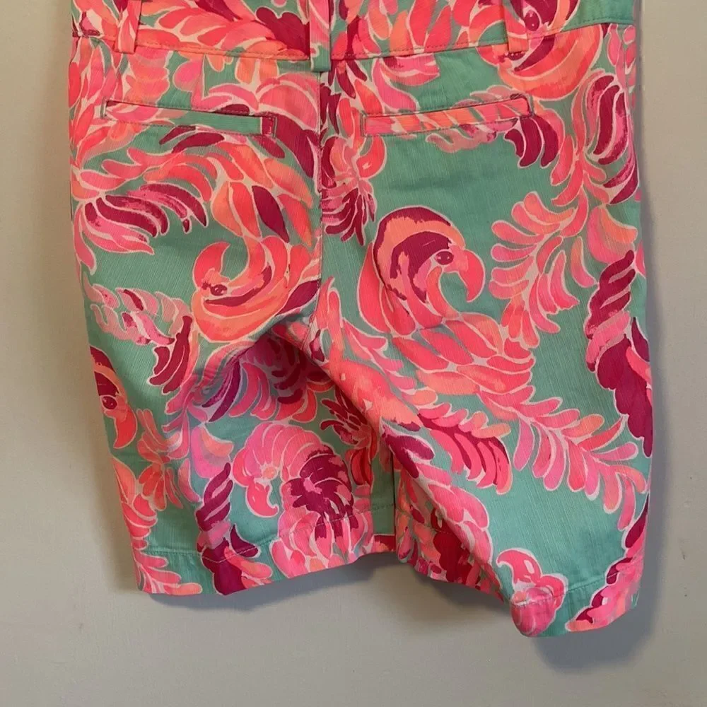 Lilly Pulitzer Pink & Blue Poolside Blue The Chipper Shorts Size 2